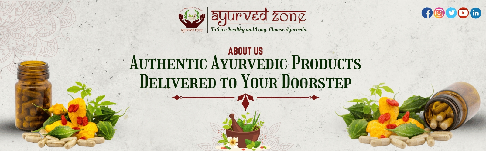 Ayurved Zone - About Us Hero Banner (1600px by 500px)